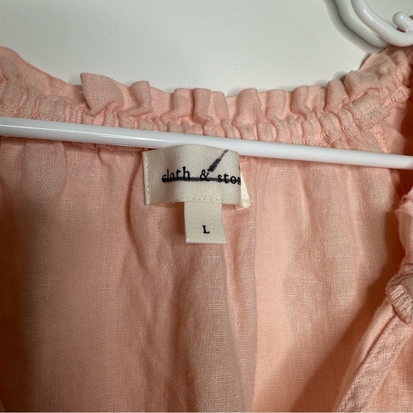 New Anthropology Cloth & Stone Linen Dress Womens Size Large - Picture 4 of 8